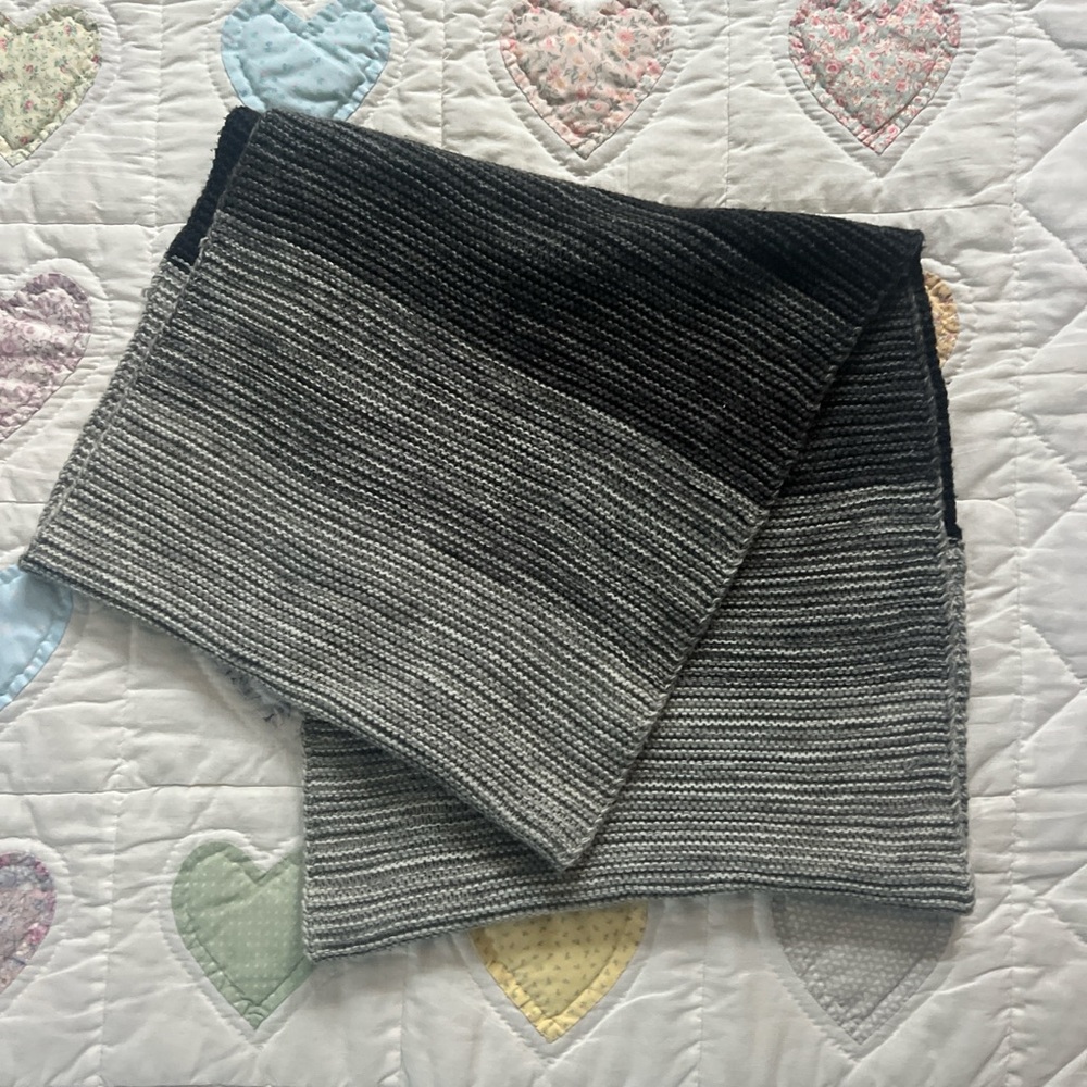 Aqua Grey and black tri-color circle scarf fall cozy chic style blend winter